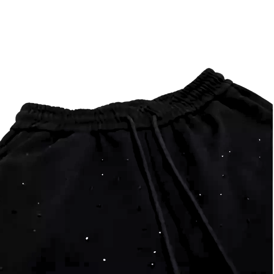Rhinestone Cotton Shorts