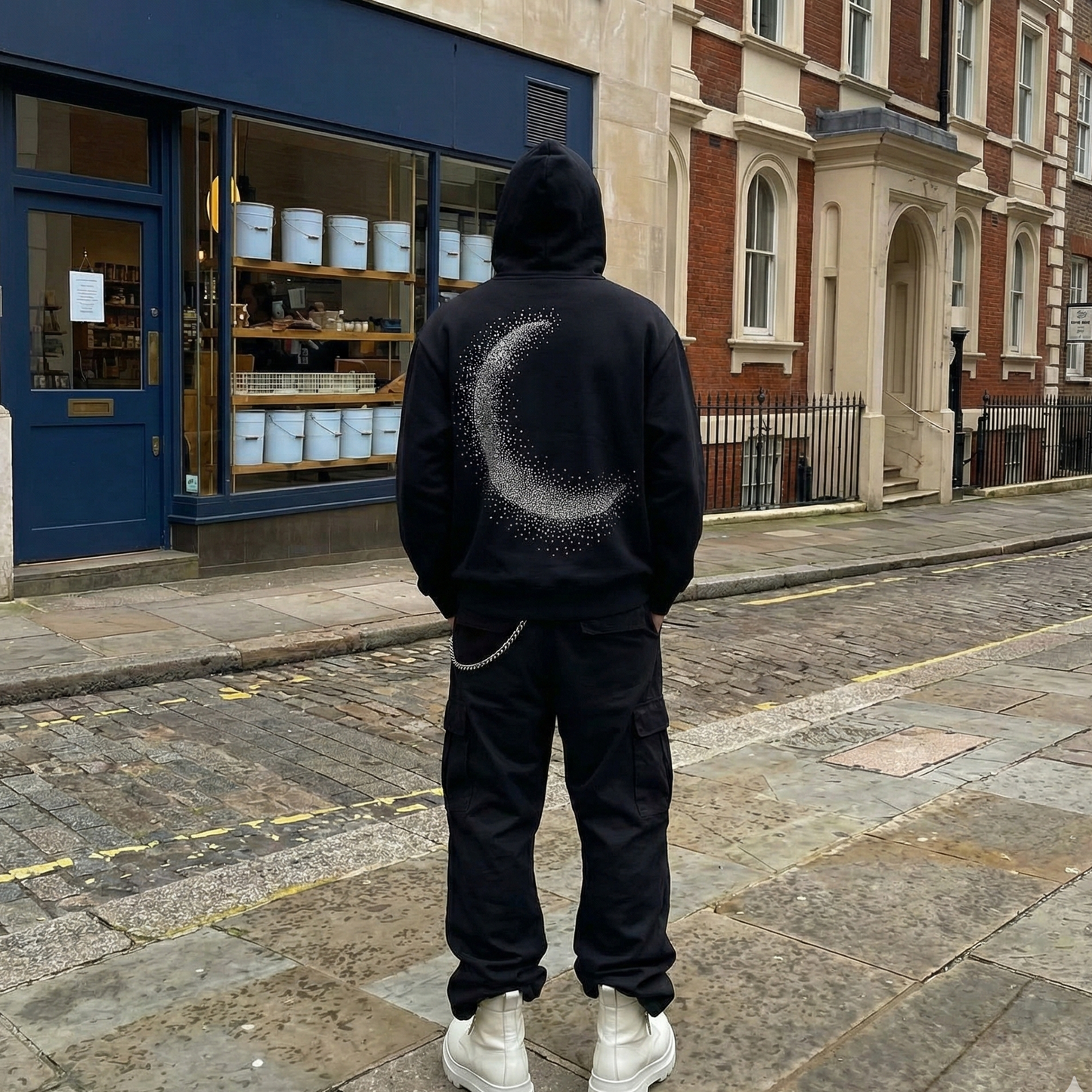 Rhinestone Moon Hoodie