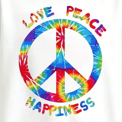 Classic Retro Peace And Love Print Sweatshirt