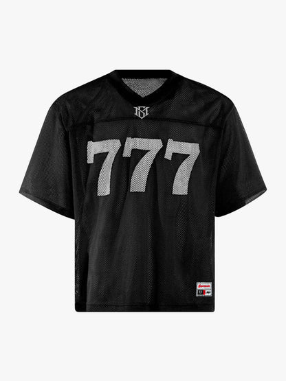 Jersey Letter Print Quick Dry V-neck T-shirt - 2389