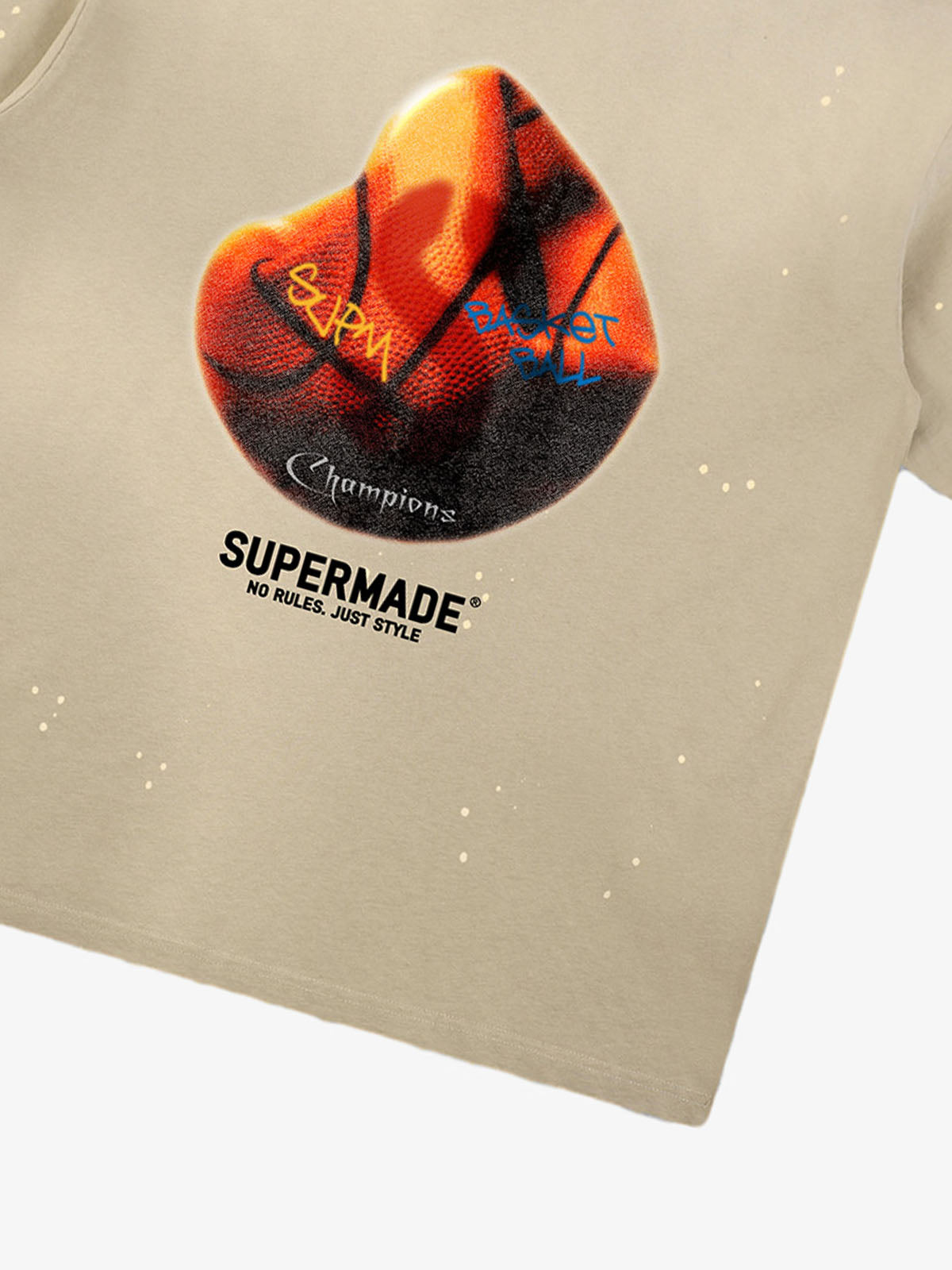 Supermade Abstract Basketball Texture Graphic T-Shirt