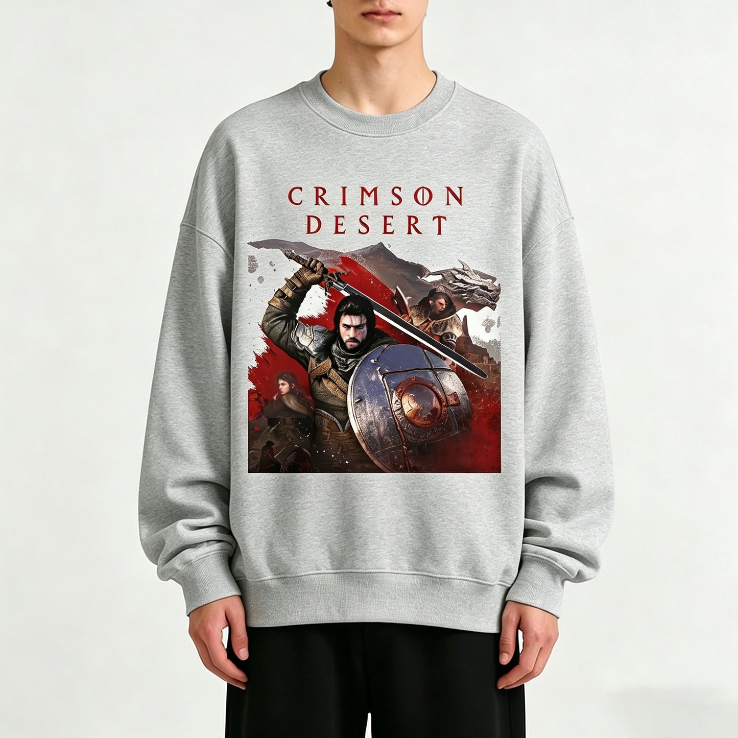 Crimson Desert Game Hoodie Kliff Damiane Oongka Round-Neck Hoodie