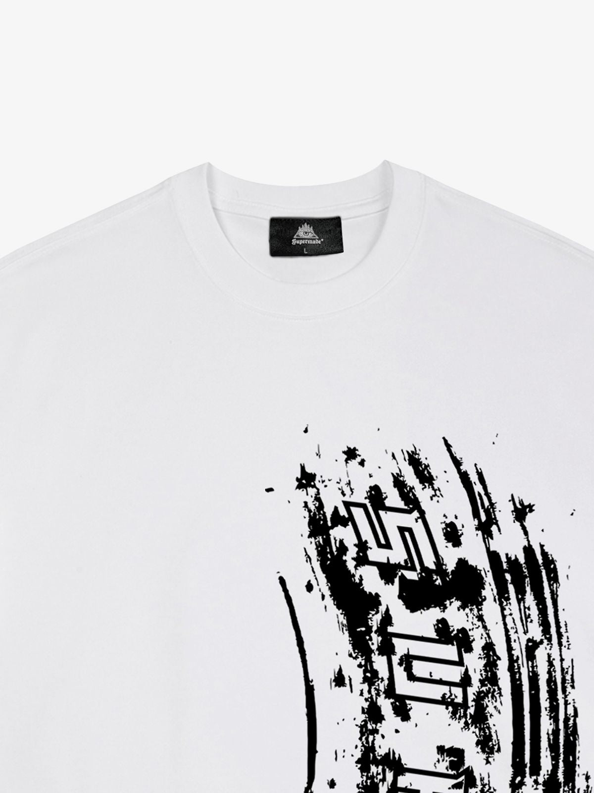 Tire Print Lettering T-Shirt