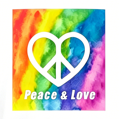 Peace And Love Print Short Sleeve T-Shirt