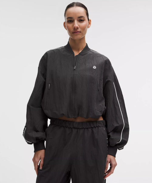 Crinkle Nylon Track Jacket
