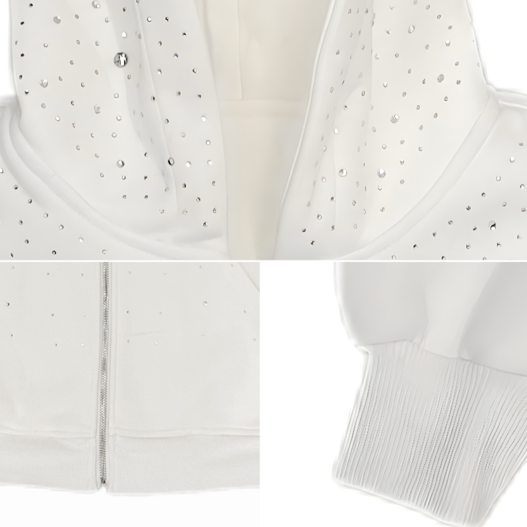 Rhinestone Galaxy Zip Up
