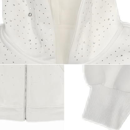 Rhinestone Galaxy Zip Up