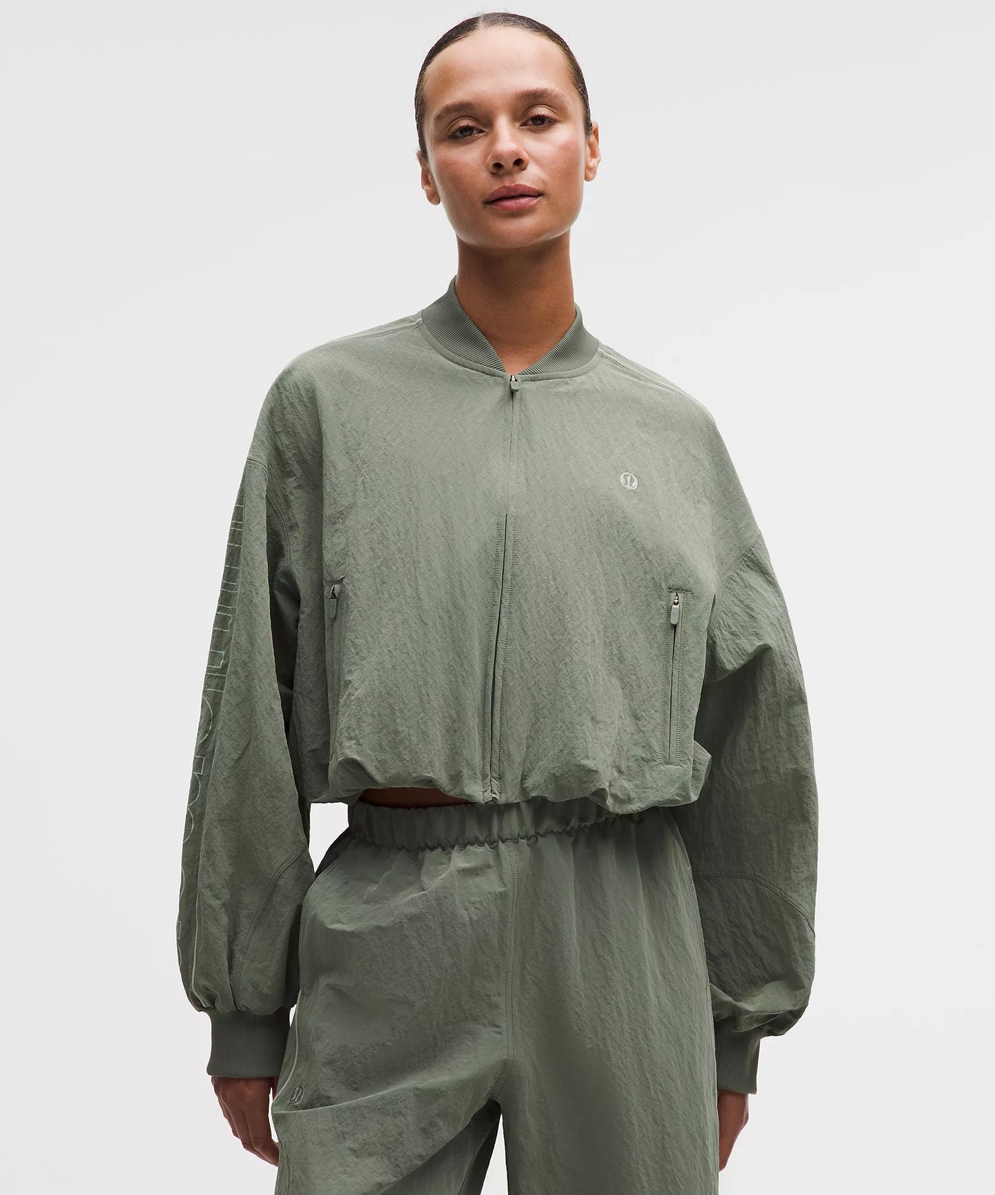 Crinkle Nylon Track Jacket