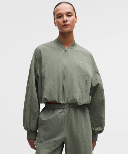 Crinkle Nylon Track Jacket