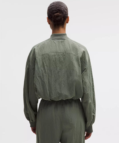 Crinkle Nylon Track Jacket