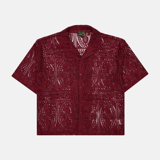 WINE BARRIO LACE BUTTON-UP