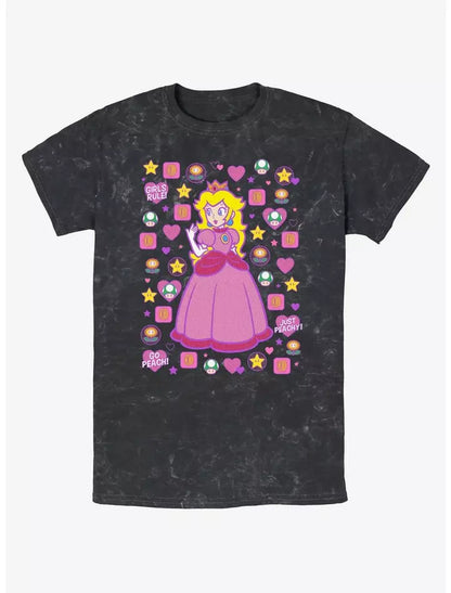 Mario Princess Peach Mineral Wash T-Shirt