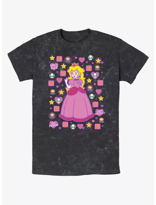 Mario Princess Peach Mineral Wash T-Shirt