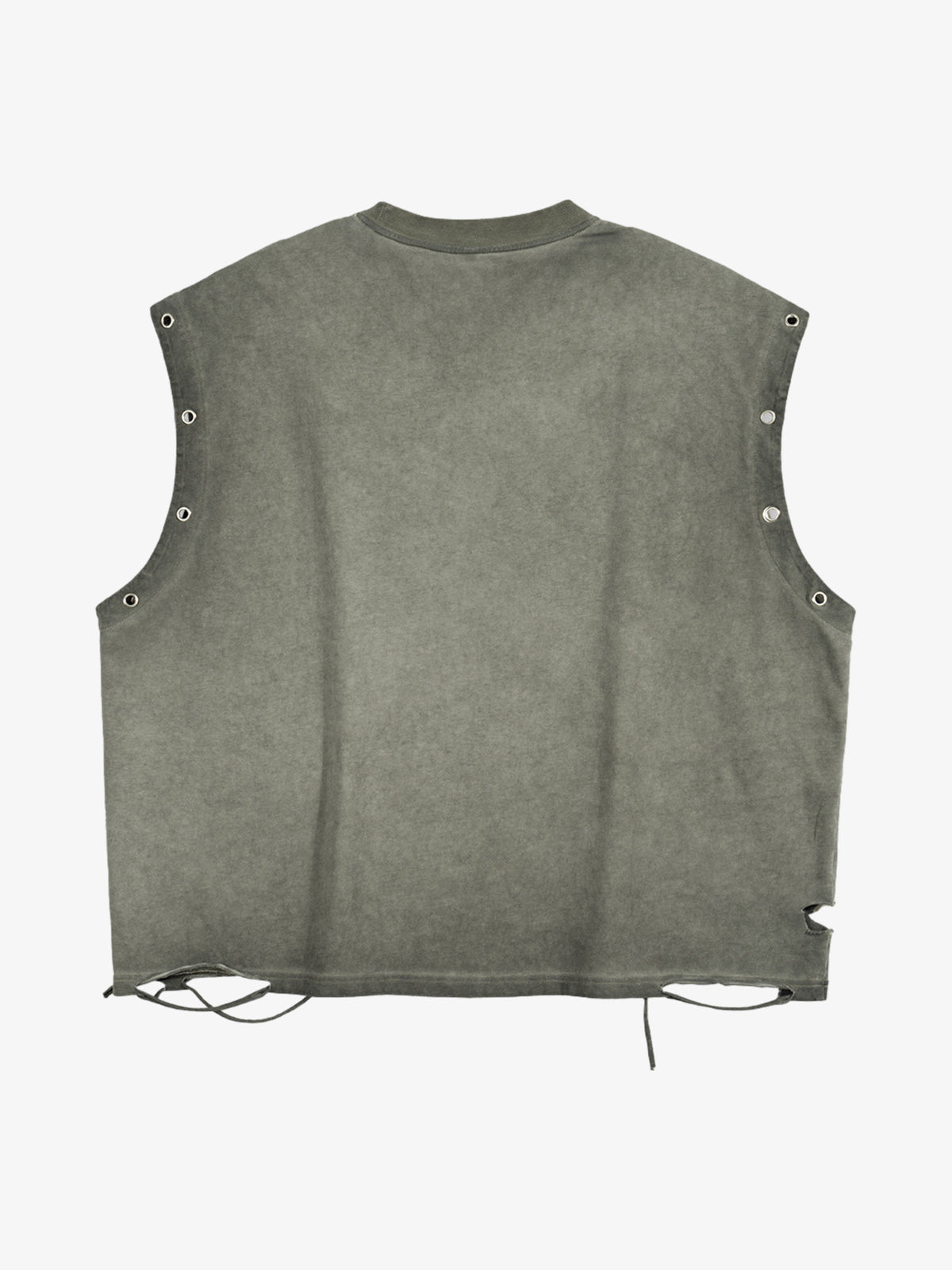 Distressed SUPM.CO Soccer Graphic Sleeveless T-Shirt