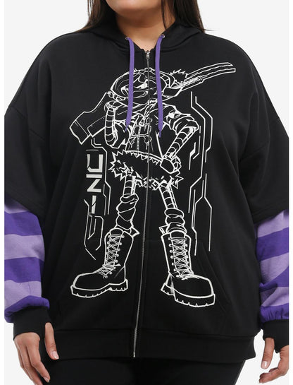 Murder Drones Uzi Girls Twofer Hoodie Plus Size