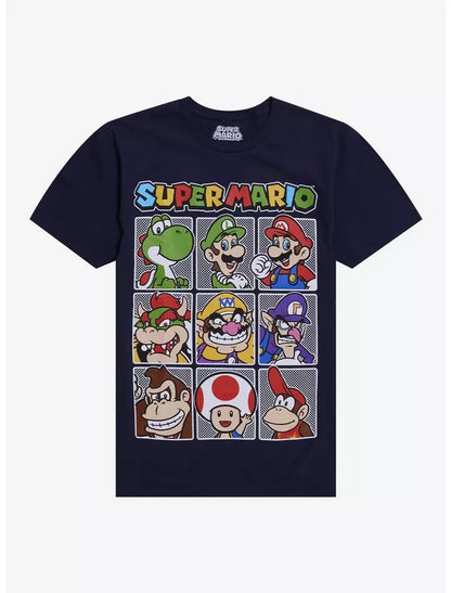 Super Mario Character Grid T-Shirt