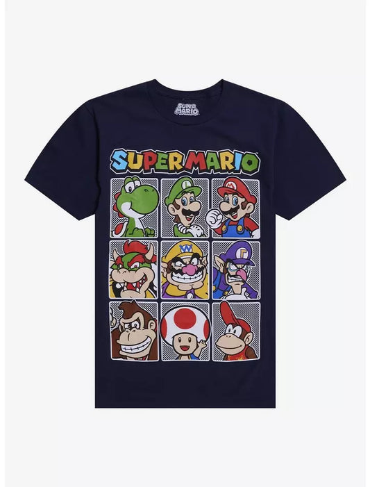 Super Mario Character Grid T-Shirt