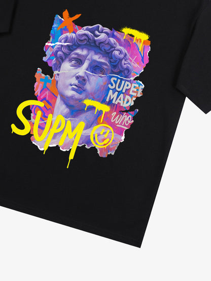 David Sculpture Vibrant Graffiti Art T-Shirt