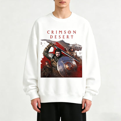 Crimson Desert Game Hoodie Kliff Damiane Oongka Round-Neck Hoodie
