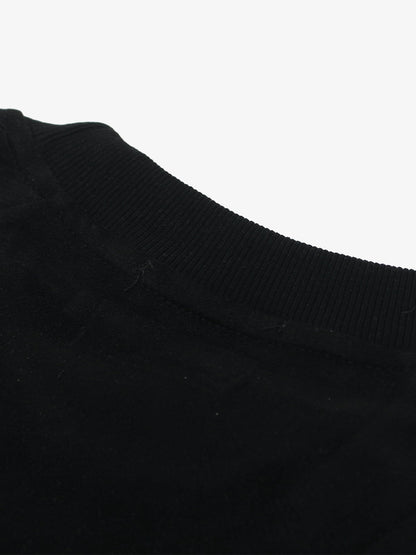 Suede Panel Embroidered Logo Short Sleeve T-Shirt