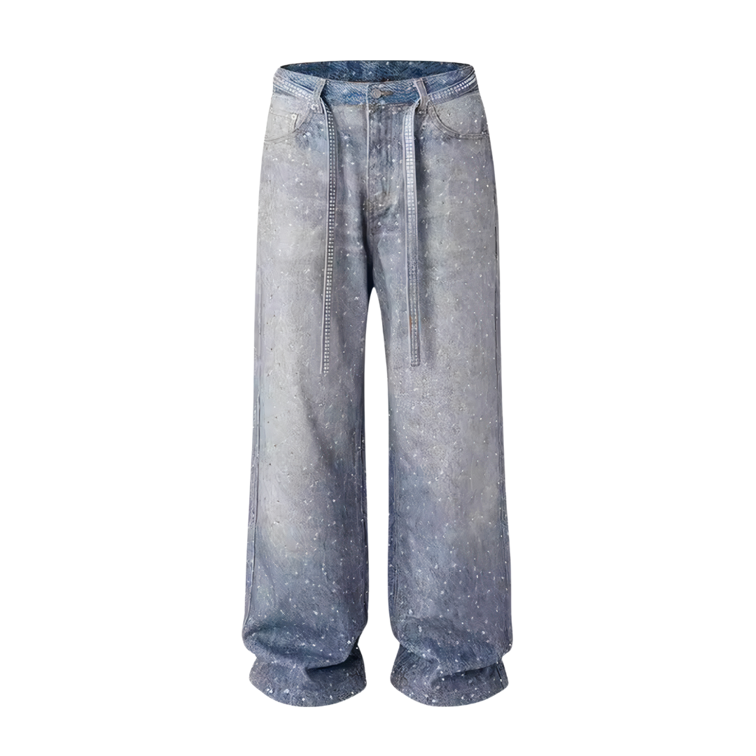 Rhinestone Baggy Pants