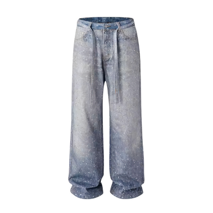 Rhinestone Baggy Pants