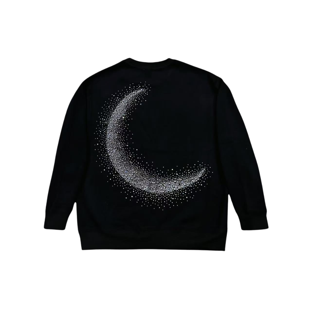 Rhinestone Moon Crewneck