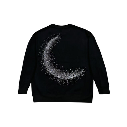 Rhinestone Moon Crewneck