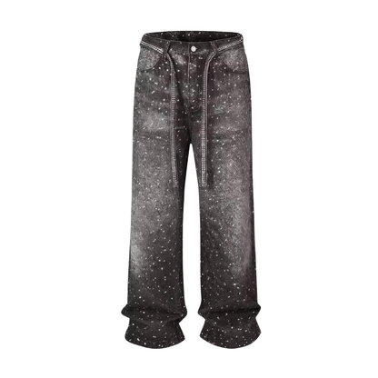 Rhinestone Baggy Pants