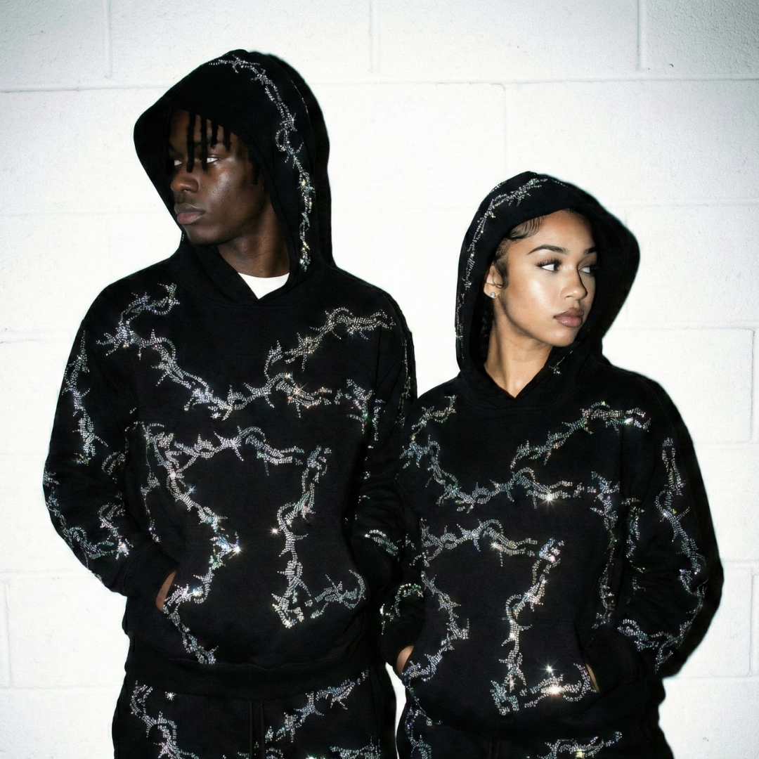 Rhinestone Thorn Sweatpants