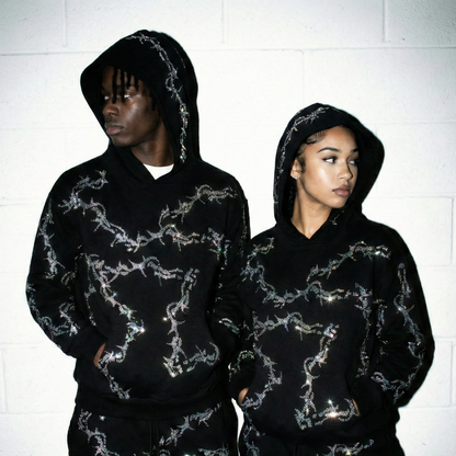Rhinestone Thorn Sweatpants