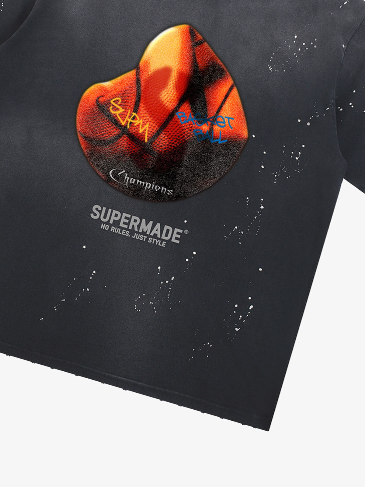 Supermade Abstract Basketball Texture Graphic T-Shirt