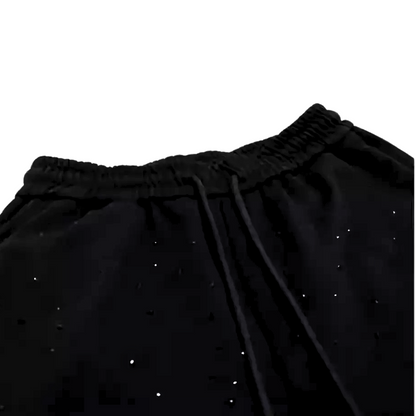 Rhinestone Cotton Shorts