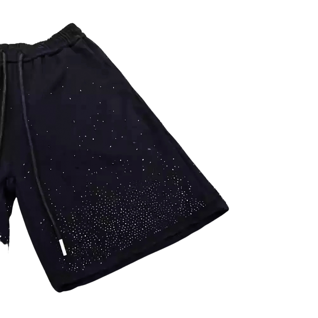 Rhinestone Cotton Shorts