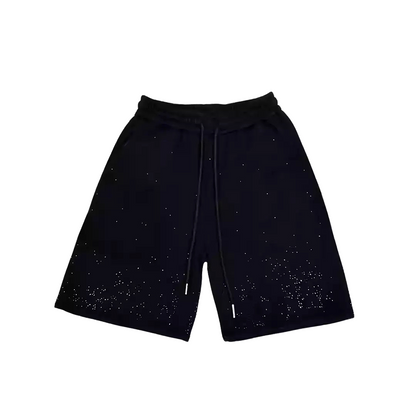 Rhinestone Cotton Shorts