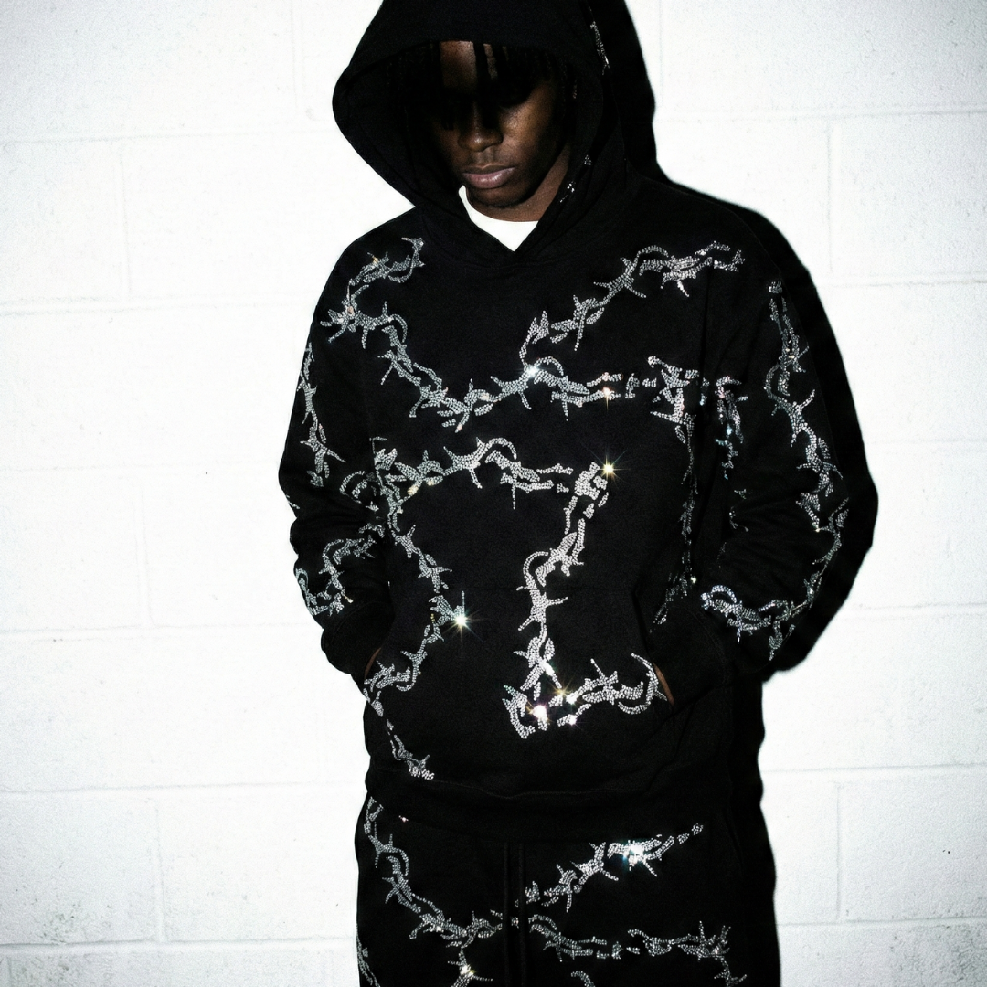 Rhinestone Thorn Sweatpants
