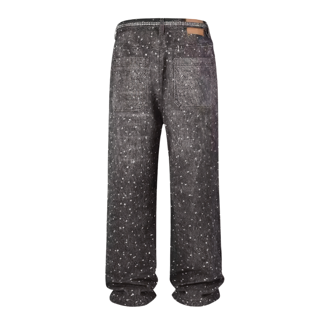 Rhinestone Baggy Pants