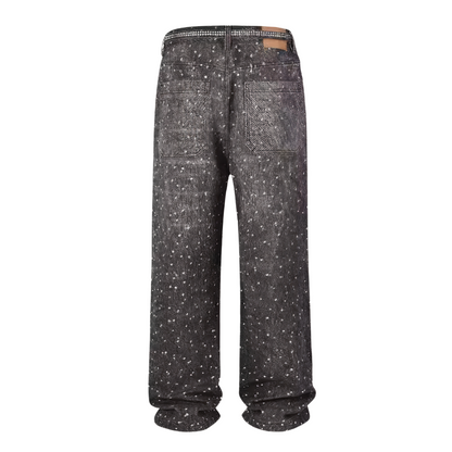 Rhinestone Baggy Pants