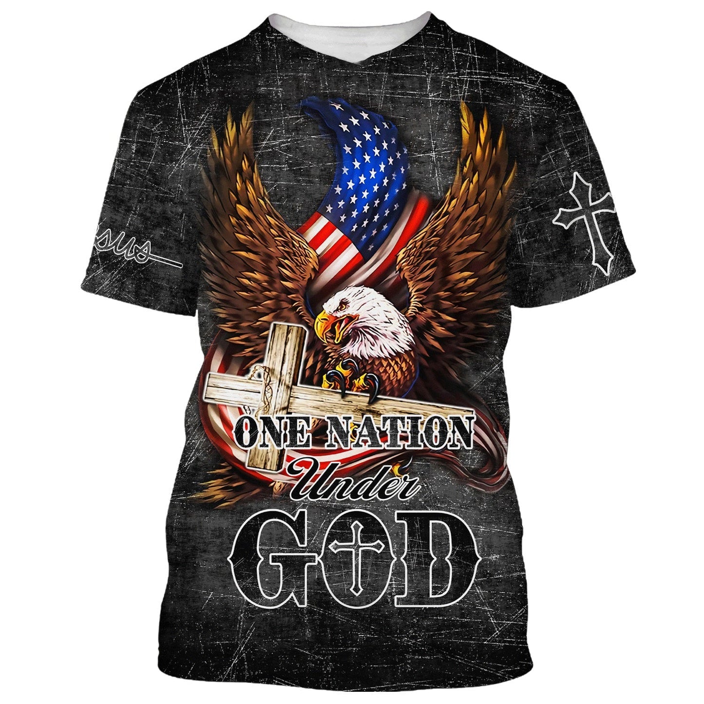 Eagle One Nation Under God 3d T-Shirts