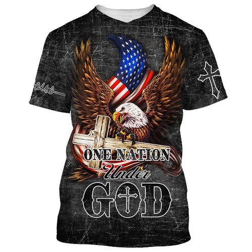 Eagle One Nation Under God 3d T-Shirts