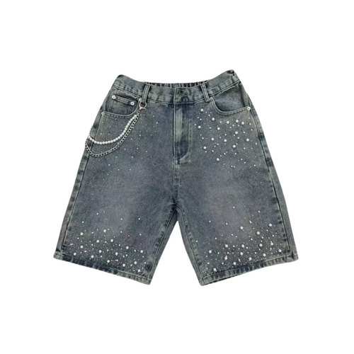 Rhinestone Pearl Jorts