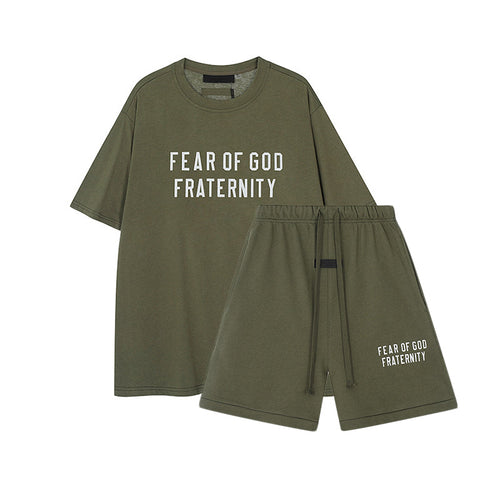 FW24 FRATERNITY T-Shirt / Shorts / Set - Turquoise