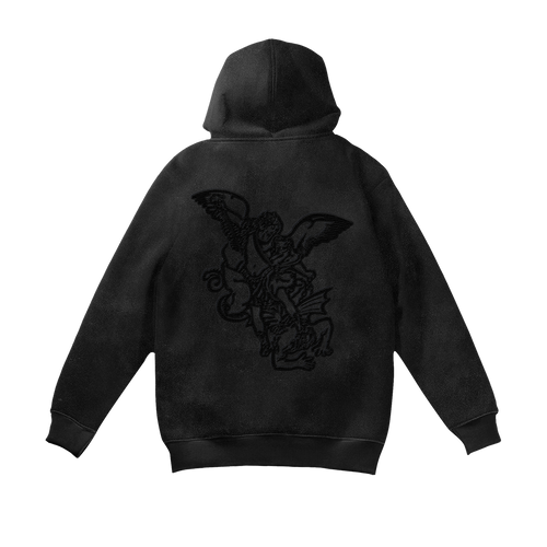 Archangel Michael Embroidery Zip Up Hoodie