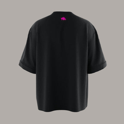 OVERSIZED BLACK BASIC NOTHING BASIC PINK T-SHIRT!