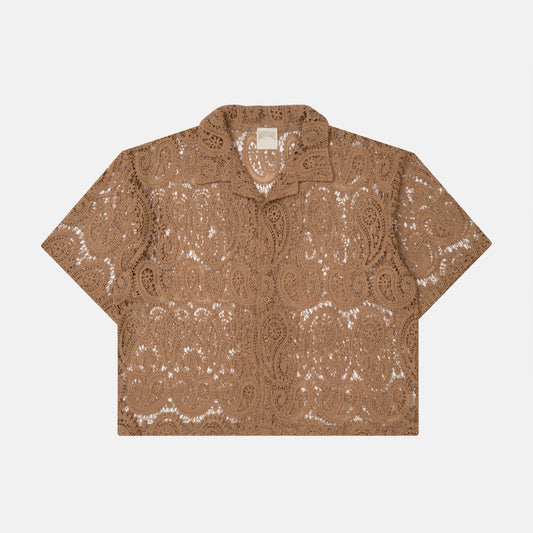 SAND PAISLEY BUTTON-UP