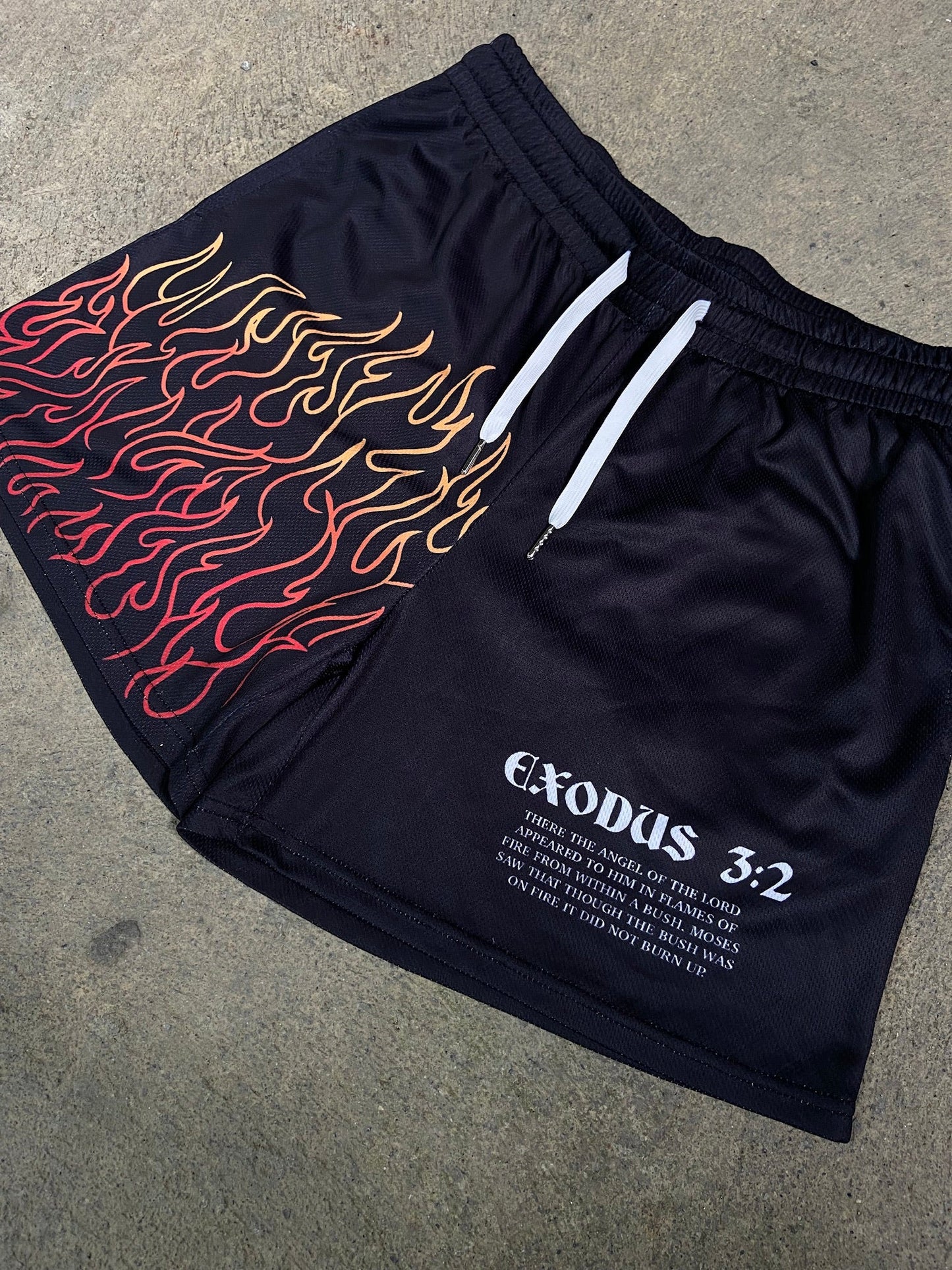 Burning Bush Mesh Shorts - Black