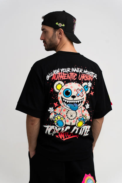 T-SHIRT OVERSIZED TOXIC BLACK