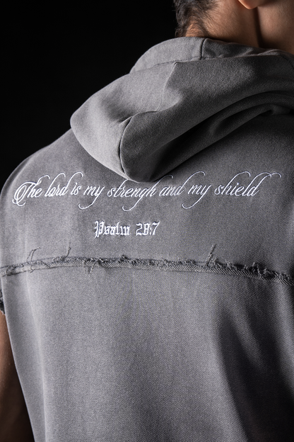 Psalm 28:7 Sleeveless Hoodie