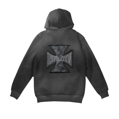 Crusader Cross Hoodie - Acid Wash