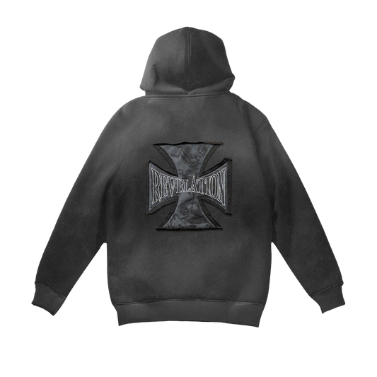 Crusader Cross Hoodie - Acid Wash